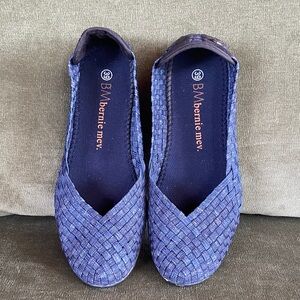 bernie mev. Deep Blue Woven Loafers